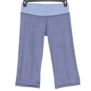 Lululemon Leggings Capri Yoga Athleisure Minimalist Casual Pull On Blue Size 8